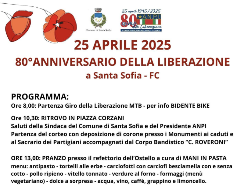 Santa Sofia celebra la Festa della Liberazione